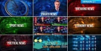 现代炫酷科技感电视广播设计新闻包AE模板Videohive Broadcast Design News Packag...