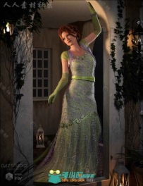 精美时尚的女性晚礼服3D模型合辑