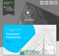 图表风格PPT模板GraphicRiver - Diagrams - Powerpoint Template 6118326