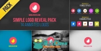 14组简洁Logo演绎动画AE模板 Videohive Simple Logo Reveal Pack 9151610