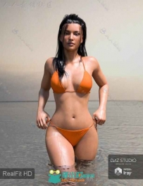 性感美女和比基尼服装3D模型合辑