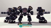 unity3d游戏模型高精度机器人战士
