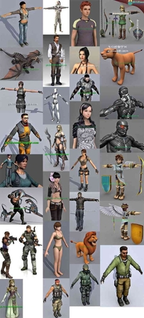 30个游戏角色3D模型合集下载