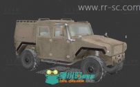 军用卡车3D模型