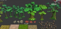 森林数目藤条3D模型素材