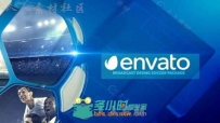 现代时尚3D镜面足球展示照片电视广播视频包装AE模板Videohive Broadcast Soccer P...