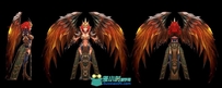 烈火翅膀 女角色 3D模型
