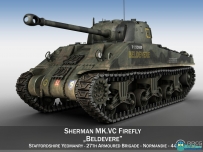 萤火虫坦克M4 Sherman MK VC Firefly3D模型