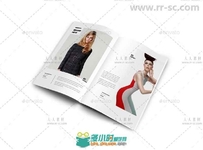 专业时尚干净的时装宣传手册indesign排版模板