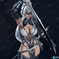 黑暗女精灵刺客游戏角色高质量3D模型完整版