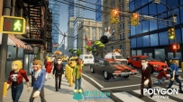 大都市完整场景细节人物建筑道具车辆等UE4游戏素材资源