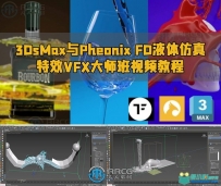 3DsMax与Pheonix FD液体仿真特效VFX大师班视频教程