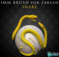 蛇形态Zbrush IMM笔刷合集
