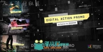 炫酷科技感城市运动数字信息展示幻灯片视频包装AE模板 Videohive Digital Action ...