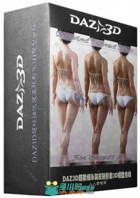 DAZ3D超精细泳装皮肤形象3D模型合辑 DAZ3D Wet and Tanned Skins for Genesis 3