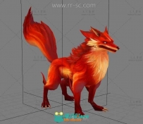 超棒的烈焰狐狸3D模型