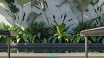 90组热带花园美化花草树木植物3D模型合集