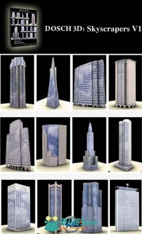 高层摩天大楼3D模型合辑