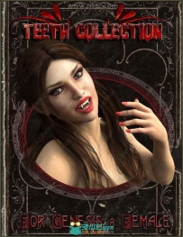多种恐怖怪异女性僵尸牙吸血鬼牙等3D模型合集