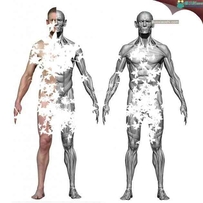 男性人体全身彩色扫描ZB模型