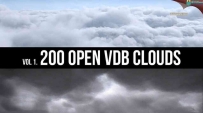 200组体积云3D模型 Open VDB Clouds Vol.1(vdb格式)