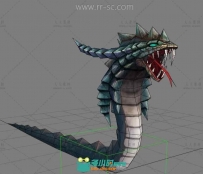 凶恶的大蟒蛇3D模型