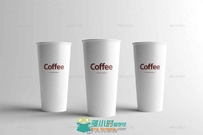 两款一次性咖啡大杯展示PSD模板Paper Coffee Cup Mock-Up - Large
