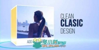 创意时尚三维盒子展示动态照片幻灯片相册动画AE模板Videohive Classic Box Promo ...