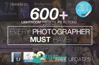 600组摄影师平面调色特效预设动作大礼包 Creativemarket 600 LIGHTROOM Presets Me...