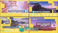 现代美丽色彩缤纷的广播包电视栏目视频包装AE模板Videohive Broadcast Package 19...