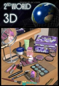 精致齐全女性化妆品3D模型合集