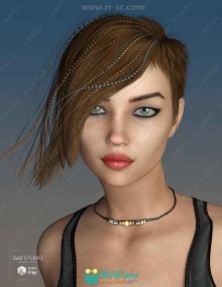 个性气质短发不同发色女性角色3D模型合集