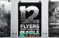 12组超级设计海报PSD模板合辑 Creativemarket 12 Party Flyers Bundle 265336