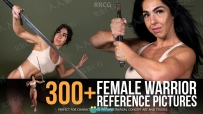 300组女性肖像战斗动作姿势造型高清参考图片合集