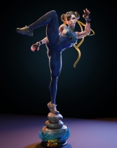 春丽前踢姿势街头霸王游戏角色雕刻3D打印模型